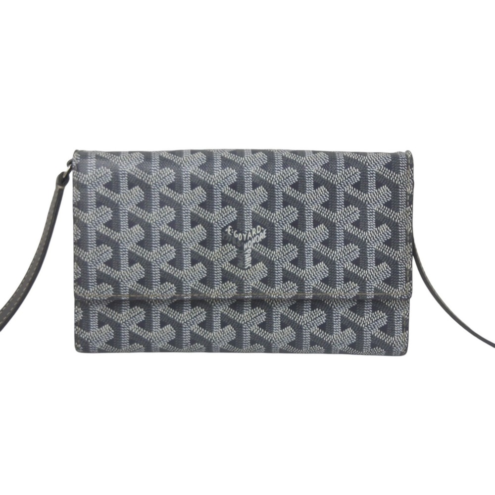 Goyard Gray Long Pouch Wallet Varenne Leather